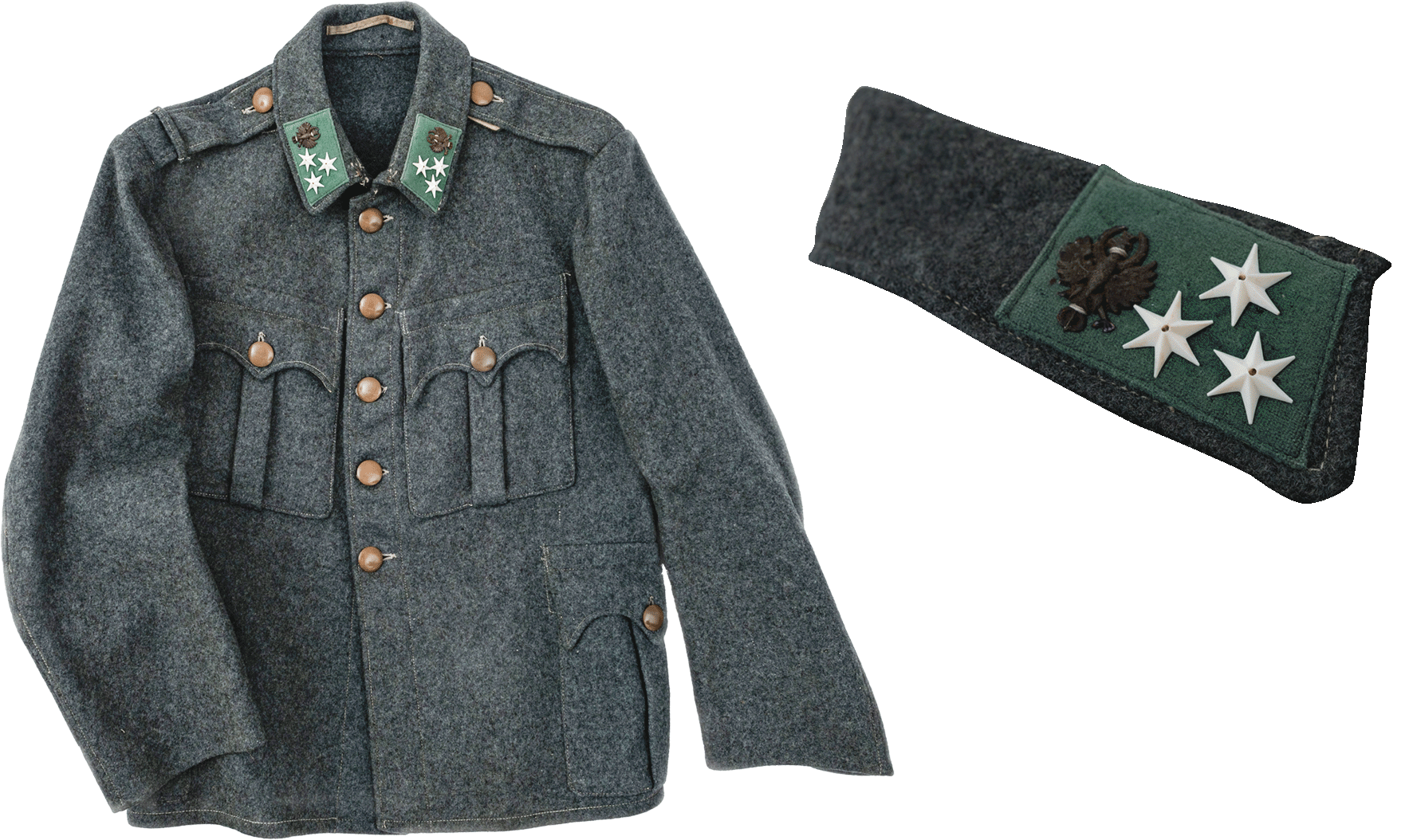 Karlsbluse mit Standschützenabzeichen (Tirol)